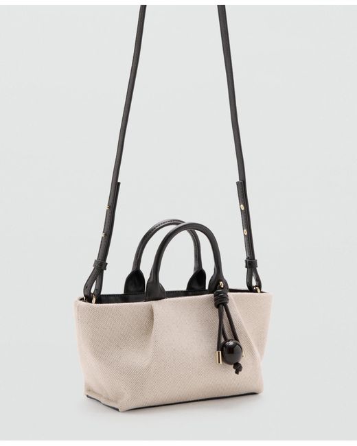 Mango Natural Small Canvas Bag