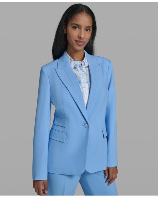 Karl Lagerfeld Blue 1-button Jacket