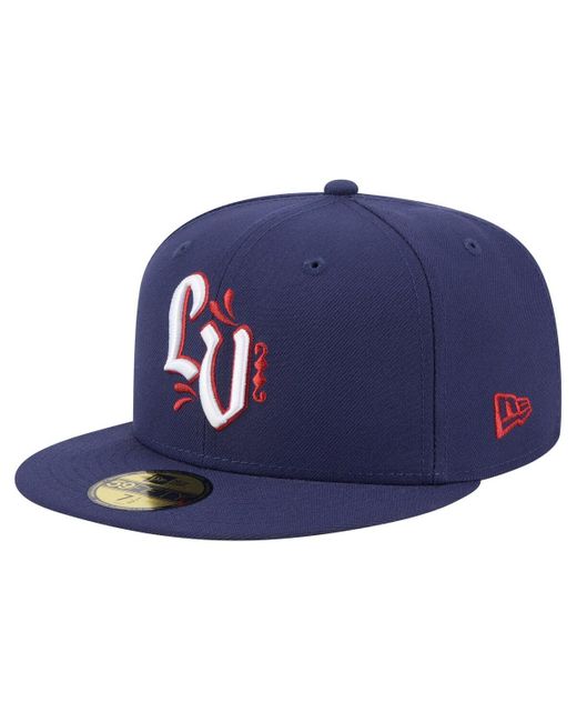 KTZ Blue Lehigh Valley Ironpigs Authentic Collection 59fifty Fitted Hat for men