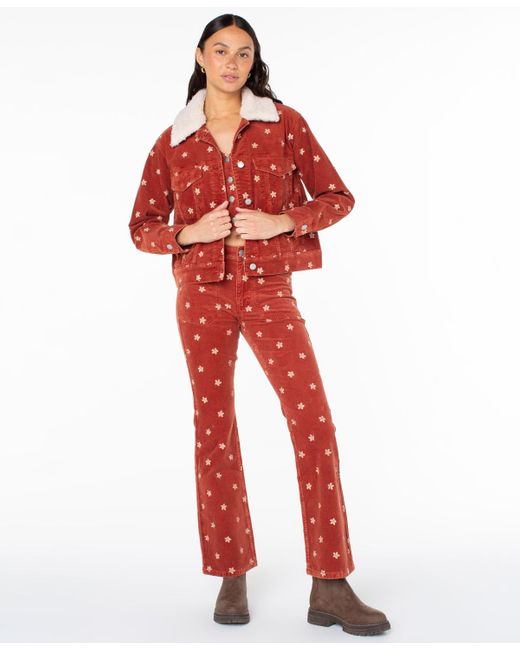 Roxy Red Long Sleeve Big Smoke Jacket