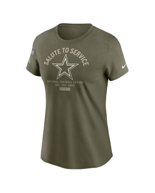 Nike Green Dallas Cowboys 2025 Salute To Service Sideline T-shirt