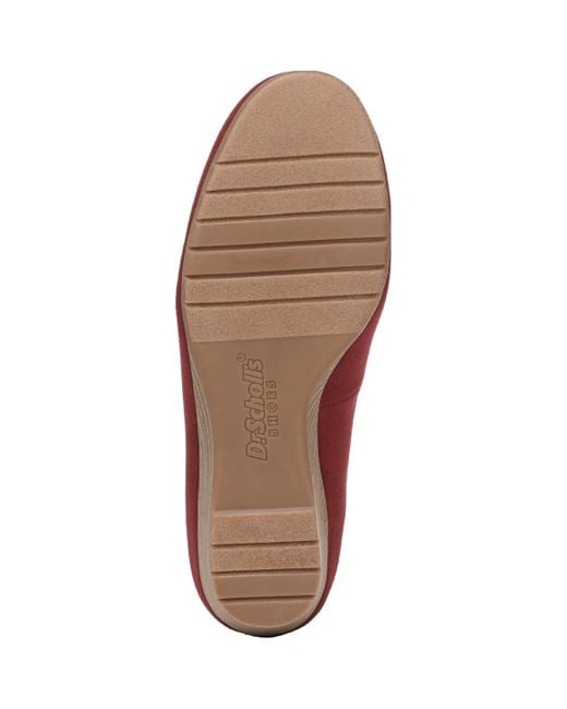 Dr. Scholls Red Be Flex Round Toe Wedge Pumps