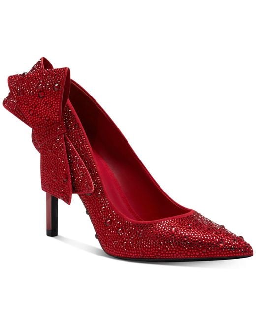 INC International Concepts Red Silvee Bow Pumps, Created For Macy's