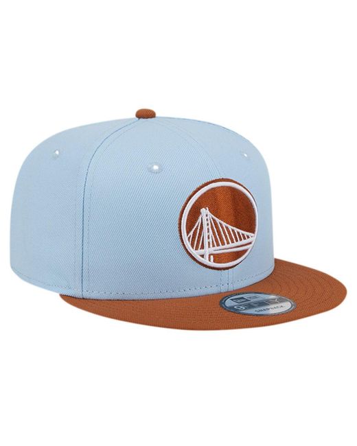 KTZ Blue /brown Golden State Warriors 2-tone Color Pack 9fifty Snapback Hat for men