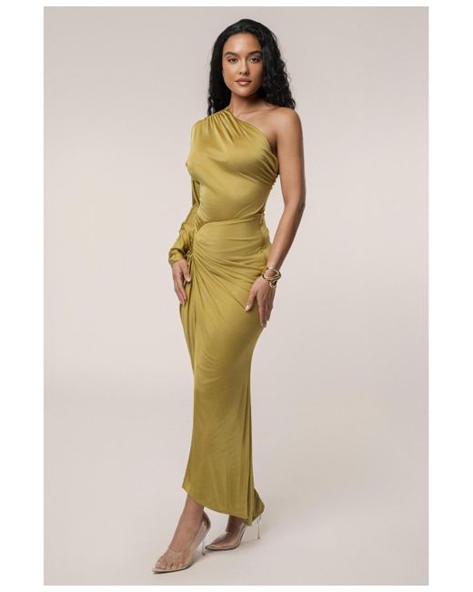 JLUXLABEL Natural Mira Drape Maxi Skirt