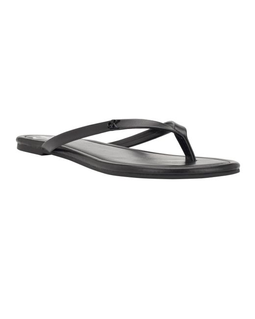 Calvin Klein Black Crude Casual Slide-on Flat Sandals