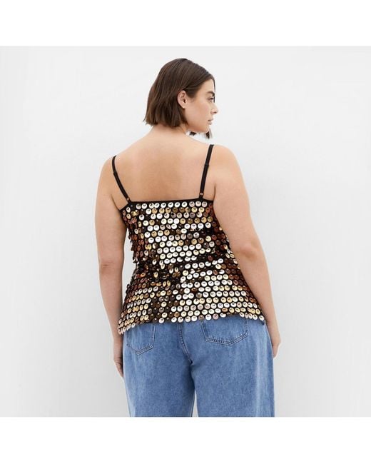 City Chic Blue Plus Size Disco Top