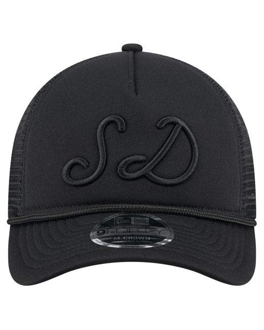 KTZ Gray San Diego Padres City Initial 9forty A-frame M-crown Adjustable Trucker Hat for men