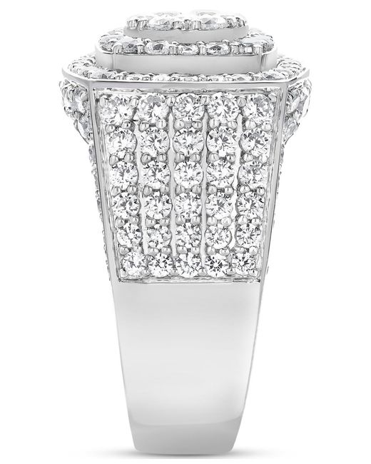 Macy's White Diamond Cluster Statement Ring (4 Ct. T.w. for men