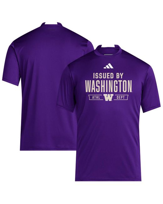 Adidas Purple Washington Huskies 2025 Training Performance Team T-shirt for men