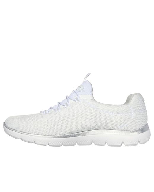 Skechers White Summit-artistry Chic Wide Casual Sneakers From Finish Line