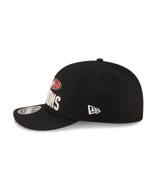 KTZ Black San Francisco 49ers 2023 Nfc Champions Locker Room Trophy Collection Low Profile 9fifty Snapback Hat for men