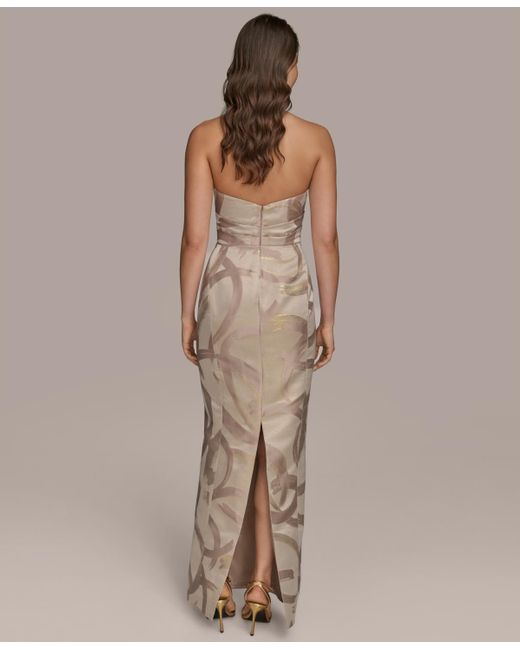 Donna Karan Natural Sweetheart Jacquard Gown