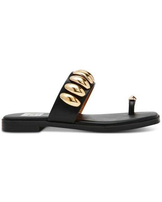 Dolce Vita Metallic Moon Embellished Thong Slide Flat Sandals