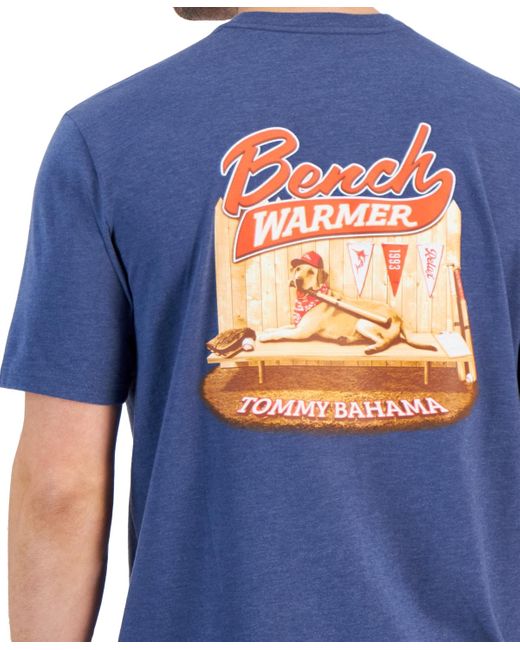 Tommy Bahama Blue Bench Warmer Logo Graphic Pocket T-shirt for men