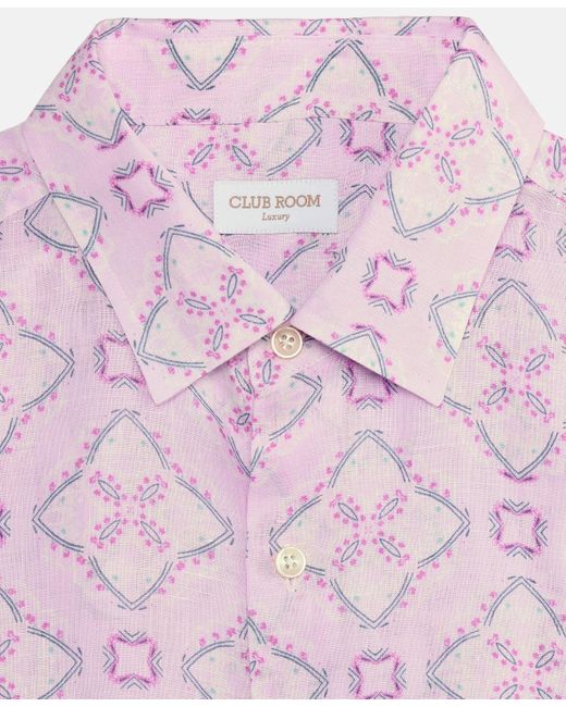 Club Room White Reno Short Sleeve Medallion Print Button-front Shirt for men