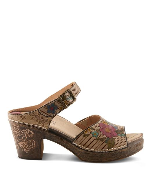 L'ARTISTE Brown Spring Step Japhette Platform Slide