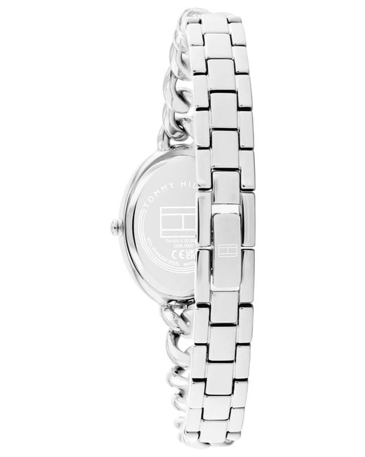 Tommy Hilfiger Pink Quartz Tone Stainless Steel Chain Bracelet Watch