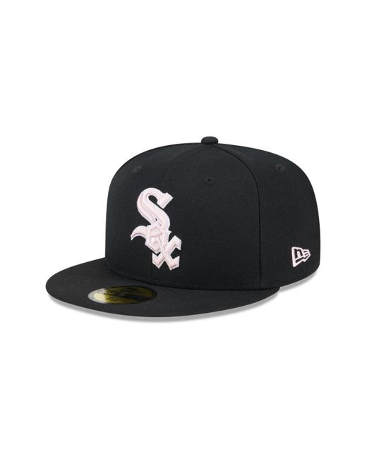 KTZ Black Chicago White Sox 2024 Mother's Day On-field 59fifty Fitted Hat for men