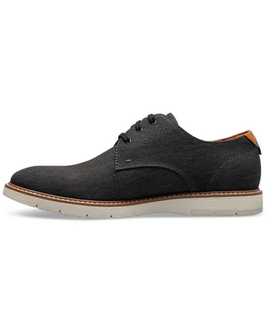 Florsheim Black Vibe Canvas Lace-up Plain Toe Oxford Shoes for men