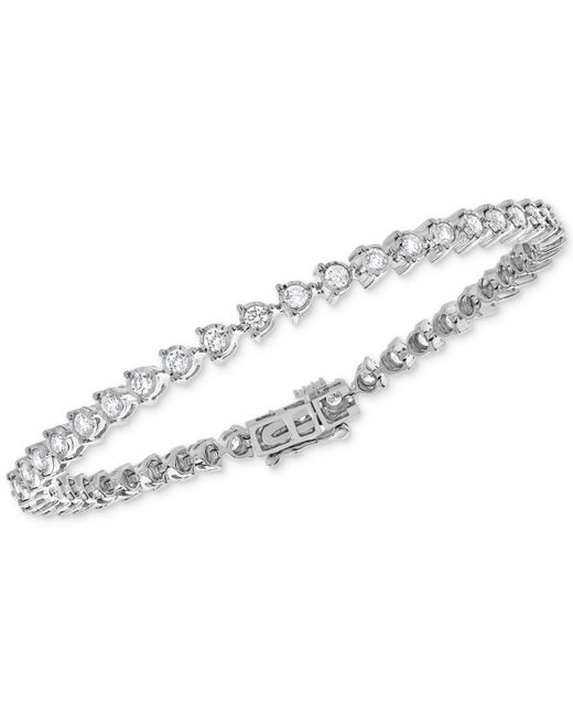 Macy's White Diamond Tri Prong-set Tennis Bracelet (2-3/8 Ct. T.w.