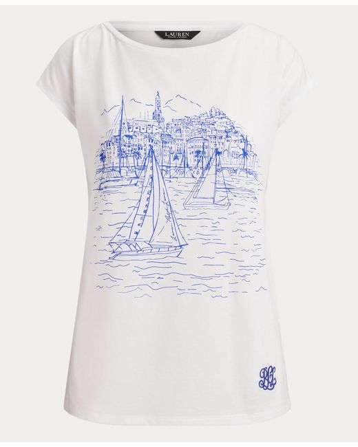 Ralph Lauren Blue Graphic Short-sleeve Top