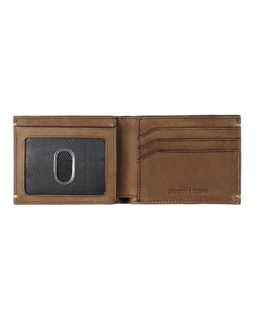 Johnston & Murphy Brown Bi-fold Wallet for men
