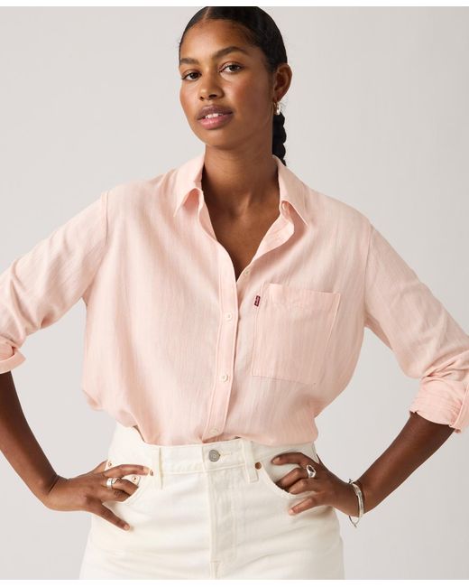 Levi's Natural Levis Darlene Collared Button Front Shirt