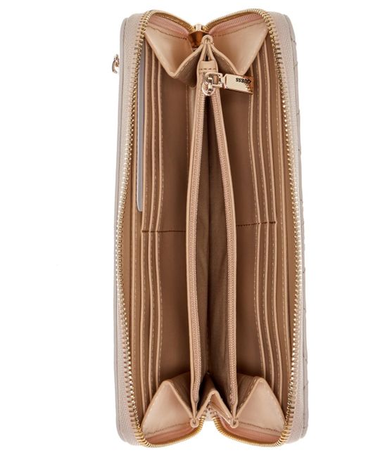Guess Brown Laurel Large Zip Around Wallet