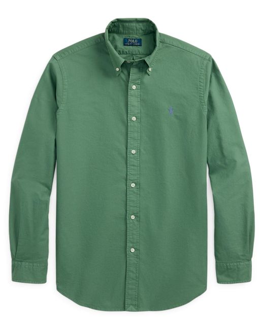 Polo Ralph Lauren Green Garment-dyed Oxford Shirt for men