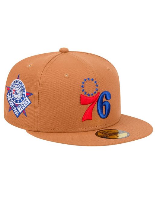 KTZ Orange Philadelphia 76ers Color Pack 59fifty Fitted Hat for men