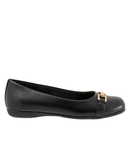 Trotters Black Sadie Flat