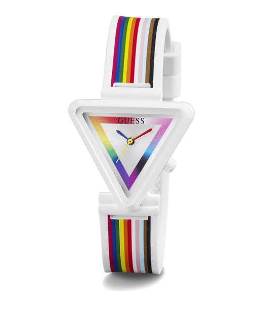 Guess White Analog Silicone Watch