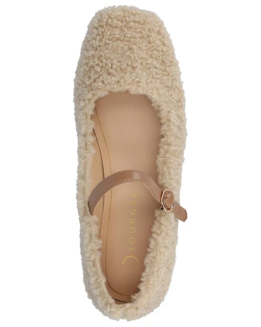 Journee Collection Carrie Square Toe Mary Jane Flats | Lyst