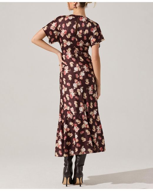 Astr Multicolor Talyha Short-sleeve A-line Dress
