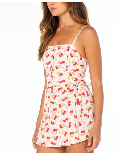 Roxy Pink Island Sun Square Neck Top