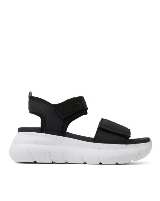 Dearfoams Black Odell Platform Sandal