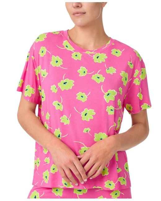 Sanctuary Pink 2-pc. Knit Jersey Short-sleeve Long Pajama Set