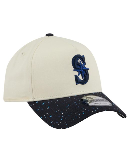 KTZ Blue Seattle Mariners Speckle A-frame 9forty Adjustable Hat for men