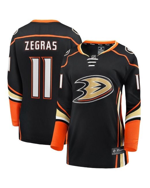 Fanatics Black Trevor Zegras Anaheim Ducks Home Breakaway Player Jersey