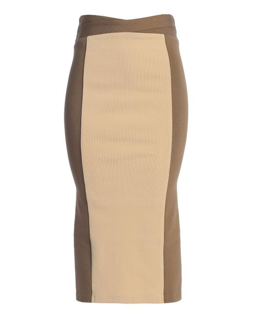 JLUXLABEL Gray Celebration Colorblock Midi Skirt