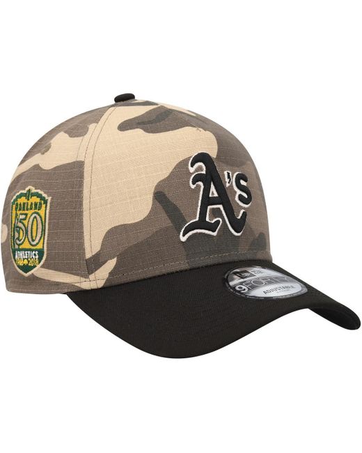 KTZ Black Oakland Athletics Crown A-frame 9forty Adjustable Hat for men