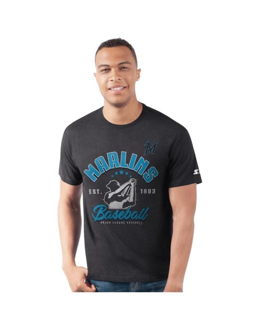 Starter Blue Miami Marlins Prime Time Batter T-shirt for men