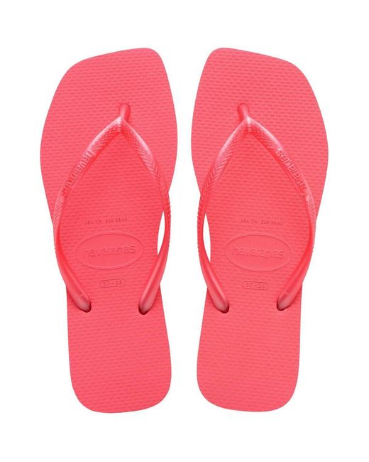 Havaianas Pink Slim Square Toe Sandals