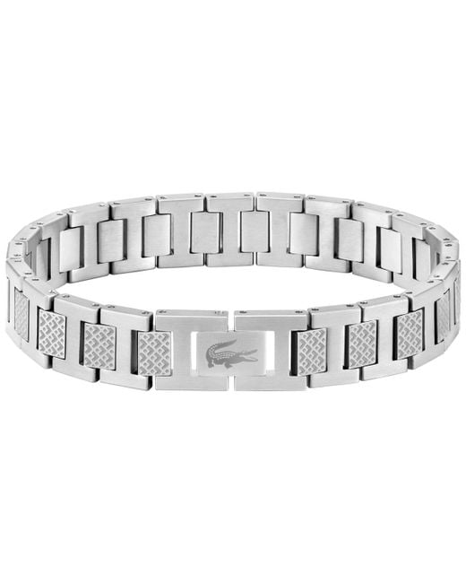 Lacoste Metallic Metropole Silver-tone Stainless Steel Bracelet for men