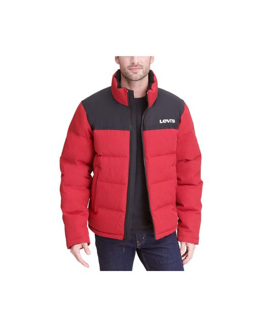 levi's red and black jacket