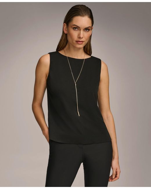 donna karan black top