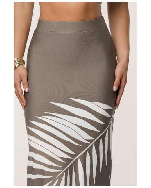 JLUXLABEL Natural Palm Print Fantasy Skirt Set