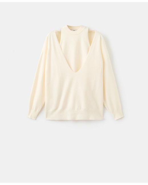 Mango Black Oversized Combined Sweater