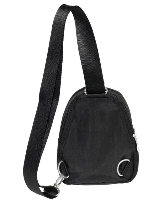 Baggallini Black Mini Double Zip Sling Bag